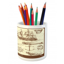 Oceanic Drawing Effect Pencil Pen Holder