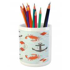 Life Rings Anchor Ropes Pencil Pen Holder