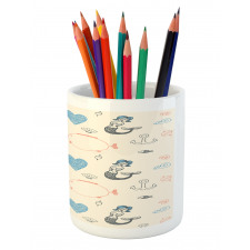 Balloon Fish Hearts Pencil Pen Holder