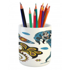 Mermaid and Sea Horse Pencil Pen Holder