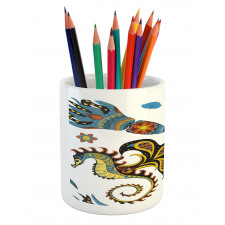 Mermaid and Sea Horse Pencil Pen Holder