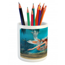 Magic Aqua Sea Lily Pencil Pen Holder