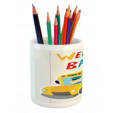 Welcome Back Typography Pencil Pen Holder