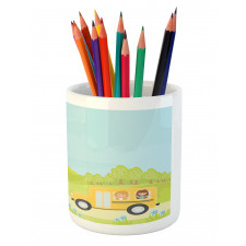 Vehicle on a Spring Day Pencil Pen Holder