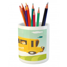 Back to School Lettering Pencil Pen Holder