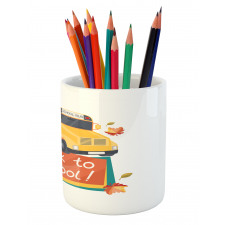 Back to School Subject Pencil Pen Holder