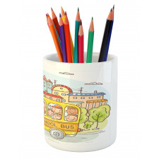 Bus Filled with Toddlers Pencil Pen Holder