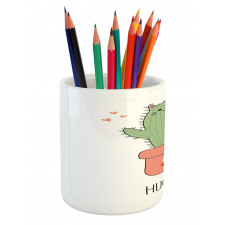 Funny Cactus Shape as Cat Pencil Pen Holder