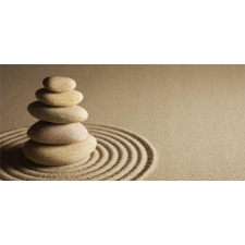 Balancing Stones on Sand Theme Pencil Pen Holder