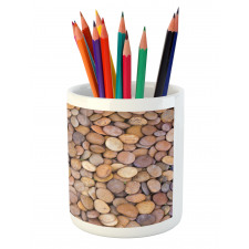 Flat and Silky Rocks Earthy Pencil Pen Holder