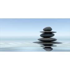 Stones in Water Calm Theme Pencil Pen Holder