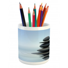 Stones in Water Calm Theme Pencil Pen Holder