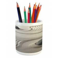 Coastal Theme on Sand Grains Pencil Pen Holder