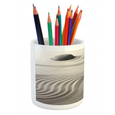 Coastal Theme on Sand Grains Pencil Pen Holder