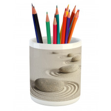 Stone Path on Sand Wave Hits Pencil Pen Holder