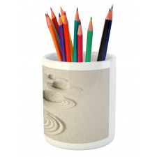 Stone Path on Sand Wave Hits Pencil Pen Holder