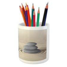 Swirls and Circles Stones Pencil Pen Holder