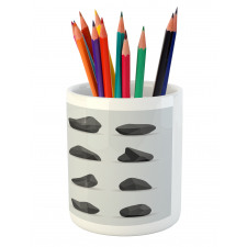 Disparate Sizes and Shapes Pencil Pen Holder