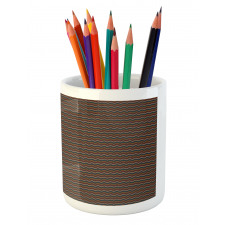 Dark Traditional Chevron Pencil Pen Holder