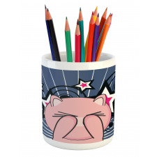 Piggie on Stars and Rays Pencil Pen Holder