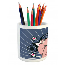 Piggie on Stars and Rays Pencil Pen Holder