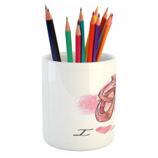 I Love Ballet Typography Pencil Pen Holder