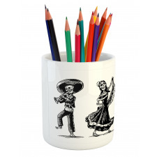 Skeletons Music Pencil Pen Holder