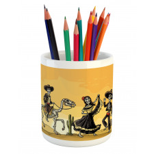 Skeletons Dance Pencil Pen Holder