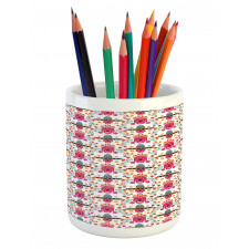 Sombrero Skulls Pencil Pen Holder