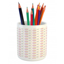 Hand Drawn with Hearts Clouds Pencil Pen Holder