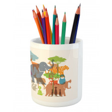 Colorful Shapes Art Pencil Pen Holder