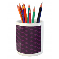 Floral Pattern Dots Pencil Pen Holder