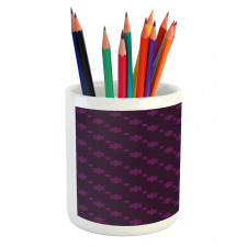 Floral Pattern Dots Pencil Pen Holder