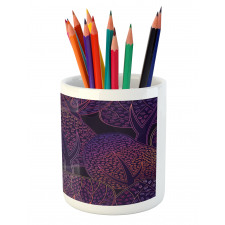 Forest Colorful Pattern Pencil Pen Holder