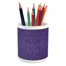 Floral Ornate Motifs Pencil Pen Holder