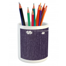 Violet Beauty Floral Pencil Pen Holder