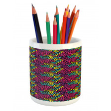 Modern Colorful Maze Design Pencil Pen Holder