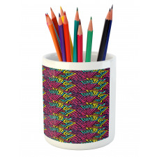 Modern Colorful Maze Design Pencil Pen Holder