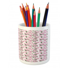 Magnolias in Rose Pencil Pen Holder