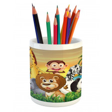 Funny Animals Forest Pencil Pen Holder