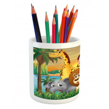 Funny Animals Forest Pencil Pen Holder