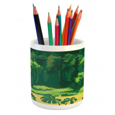 Outdoor Scene Exotic Pencil Pen Holder