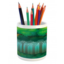 Foggy Deep Forest Pencil Pen Holder