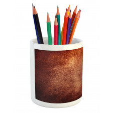 Grunge Style in Brown Hues Pencil Pen Holder