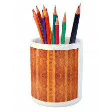 Vertical Stripes in Brown Pencil Pen Holder