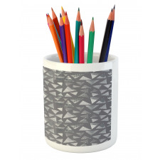 Monochrome and Grunge Pencil Pen Holder