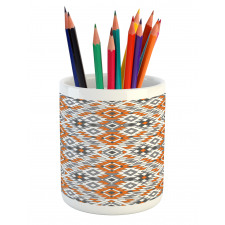 Zigzags and Geometrical Folk Pencil Pen Holder