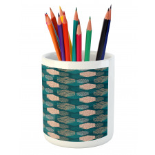 Hexagons in Various Prints Pencil Pen Holder