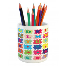 Alphabet and Numbers Pencil Pen Holder