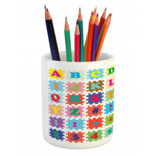 Alphabet and Numbers Pencil Pen Holder